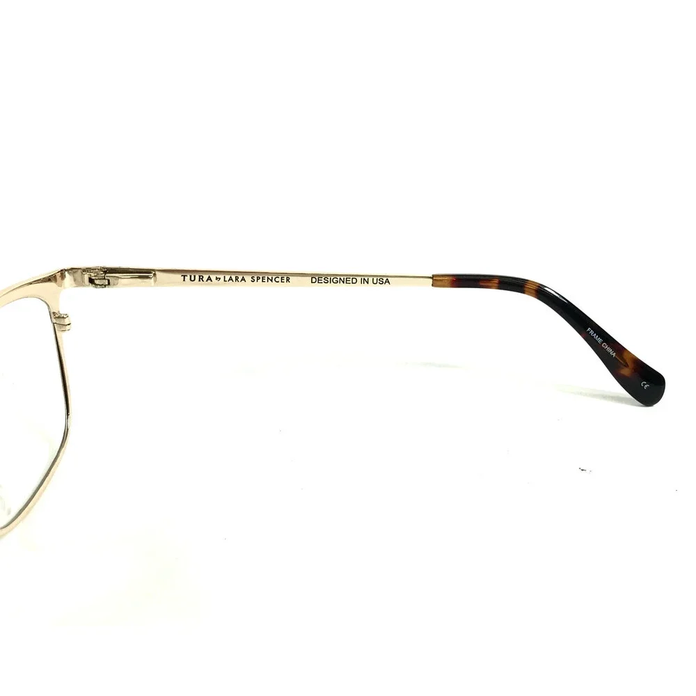 Tura by Lara Spencer Eyeglasses Frames LS131 BRN Brown Bronze Gold 53-16-140
